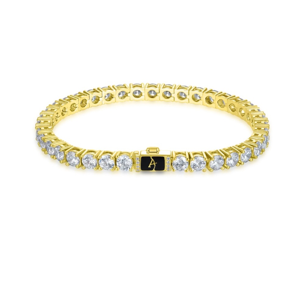 New Gold Diamond Tennis Bracelet